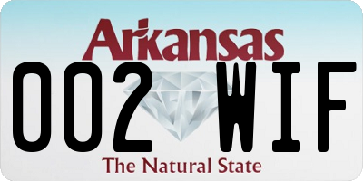 AR license plate 002WIF
