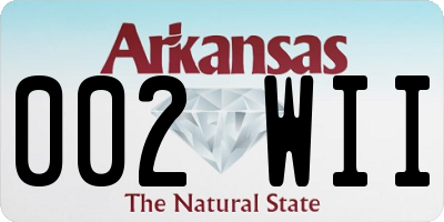 AR license plate 002WII