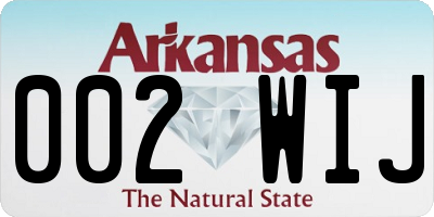 AR license plate 002WIJ