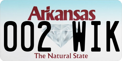 AR license plate 002WIK