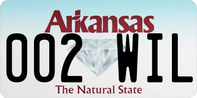 AR license plate 002WIL