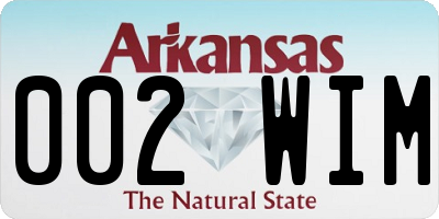 AR license plate 002WIM