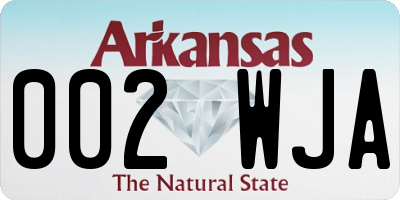 AR license plate 002WJA