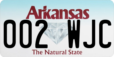 AR license plate 002WJC