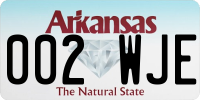 AR license plate 002WJE