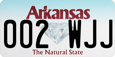 AR license plate 002WJJ