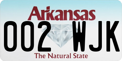 AR license plate 002WJK