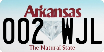 AR license plate 002WJL