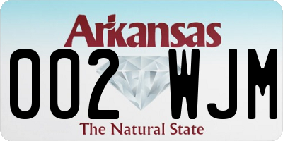 AR license plate 002WJM