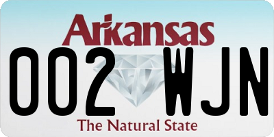 AR license plate 002WJN