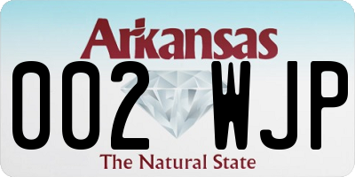 AR license plate 002WJP