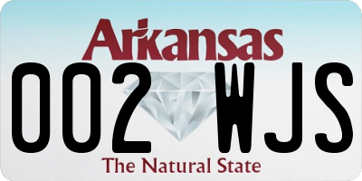 AR license plate 002WJS