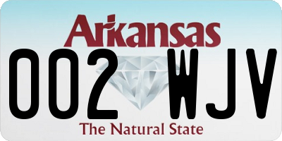 AR license plate 002WJV