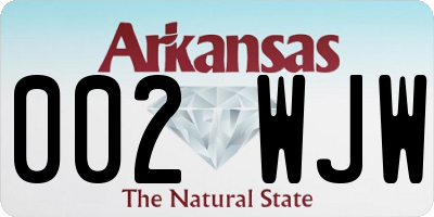 AR license plate 002WJW