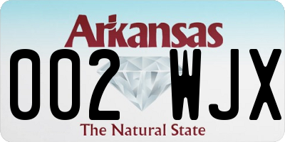 AR license plate 002WJX