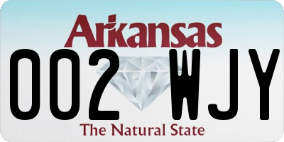 AR license plate 002WJY