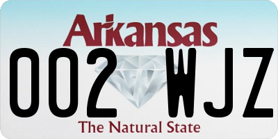 AR license plate 002WJZ