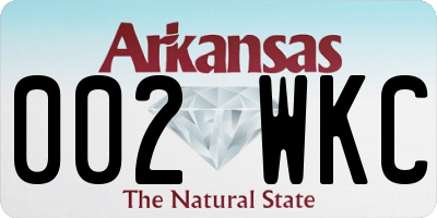 AR license plate 002WKC