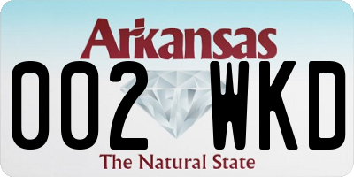 AR license plate 002WKD