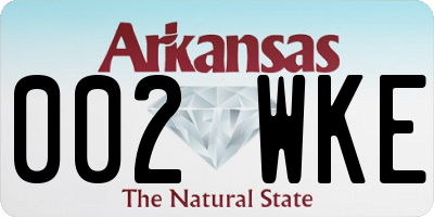 AR license plate 002WKE