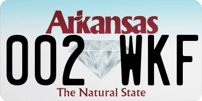 AR license plate 002WKF