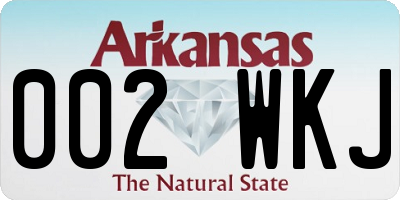 AR license plate 002WKJ