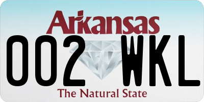 AR license plate 002WKL