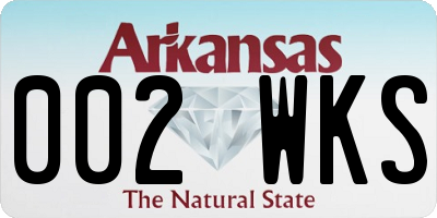 AR license plate 002WKS
