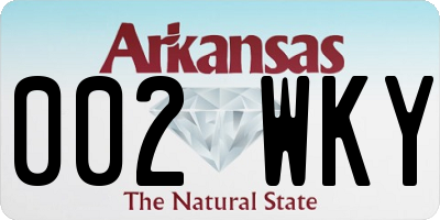 AR license plate 002WKY