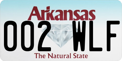 AR license plate 002WLF
