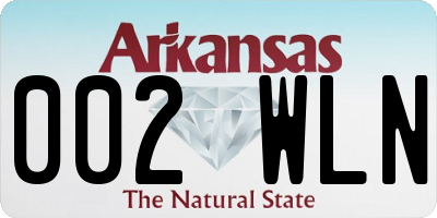 AR license plate 002WLN
