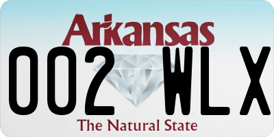 AR license plate 002WLX