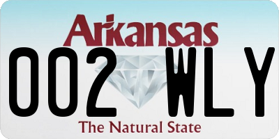 AR license plate 002WLY