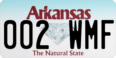 AR license plate 002WMF