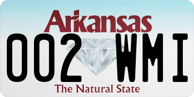 AR license plate 002WMI