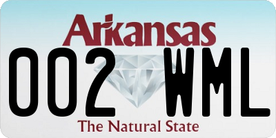 AR license plate 002WML