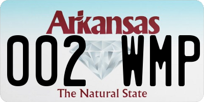 AR license plate 002WMP