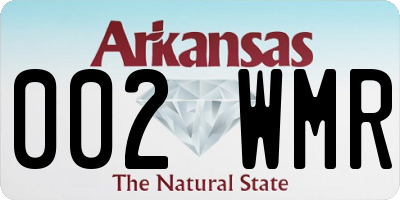 AR license plate 002WMR