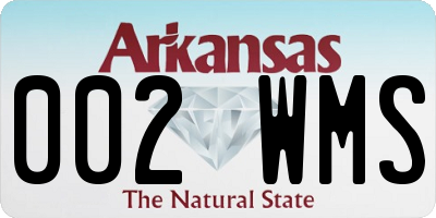 AR license plate 002WMS