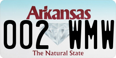 AR license plate 002WMW