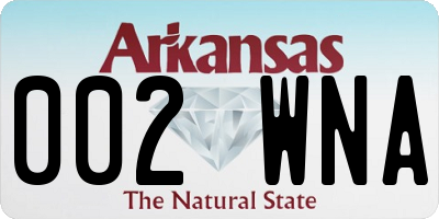 AR license plate 002WNA