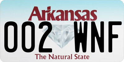 AR license plate 002WNF