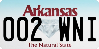 AR license plate 002WNI