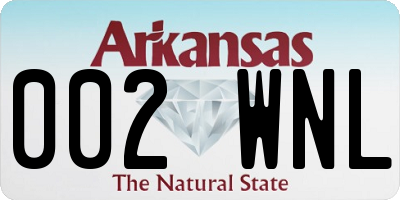 AR license plate 002WNL