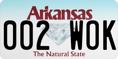 AR license plate 002WOK