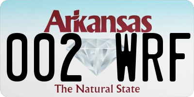 AR license plate 002WRF