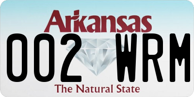 AR license plate 002WRM