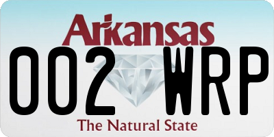 AR license plate 002WRP