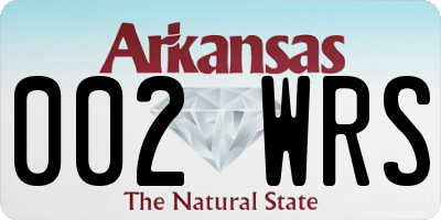 AR license plate 002WRS