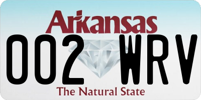 AR license plate 002WRV